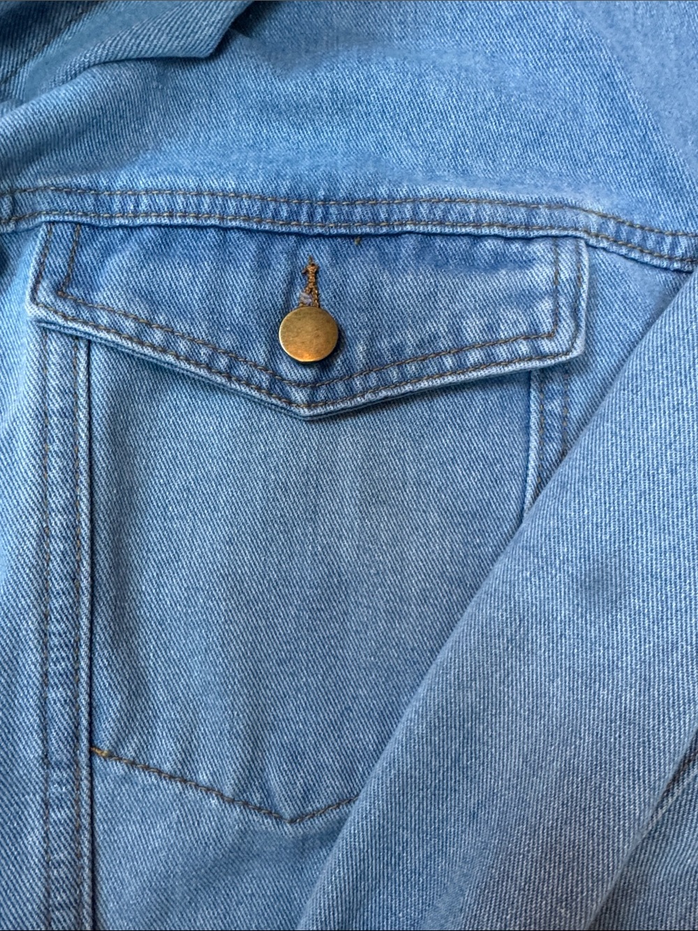 Hooded Denim Bomber Style Jean Jacket - Picture 2 of 4